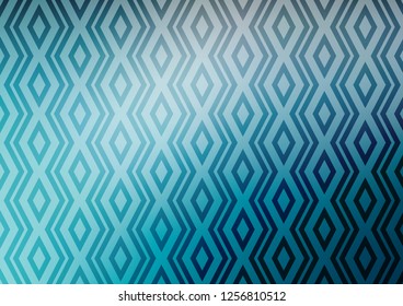 Light BLUE vector background with lines, rhombuses. Shining colorful illustration with lines, rectangles. Pattern for business booklets, leaflets.