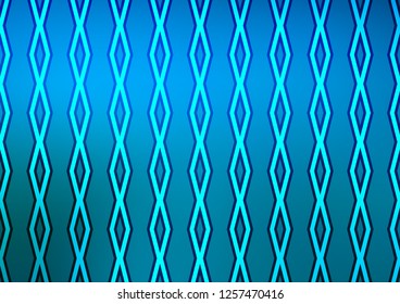 Light BLUE vector background with lines, rhombuses. Modern geometric abstract illustration with lines, squares. Best design for your ad, poster, banner.