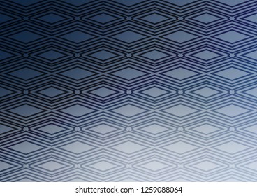 Light BLUE vector background with lines, rhombuses. Modern geometric abstract illustration with lines, squares. Best design for your ad, poster, banner.