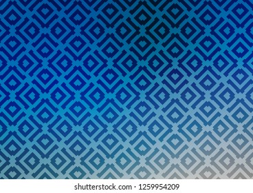 Light BLUE vector background with lines, rhombuses. Modern geometric abstract illustration with lines, squares. Pattern for business booklets, leaflets.