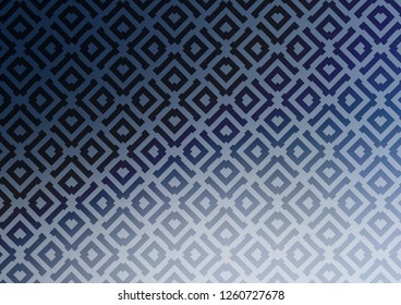 Light BLUE vector background with lines, rhombuses. Colorful lines, squares on abstract background with gradient. Pattern for websites, landing pages.