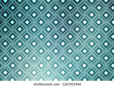 Light BLUE vector background with lines, rhombuses. Shining colorful illustration with lines, rectangles. Best design for your ad, poster, banner.