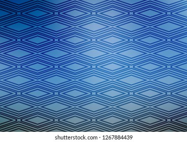 Light BLUE vector background with lines, rhombuses. Colorful lines, squares on abstract background with gradient. Best design for your ad, poster, banner.