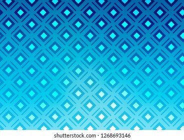 Light BLUE vector background with lines, rhombuses. Glitter abstract illustration with colorful lines, rhombuses. Pattern for business booklets, leaflets.
