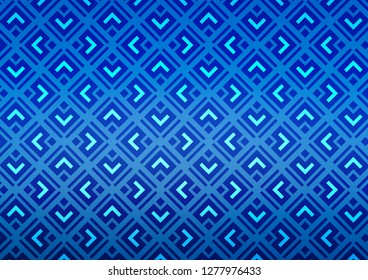 Light BLUE vector background with lines, rhombuses. Colorful illustration with lines, cubes on abstract template. Pattern for business booklets, leaflets.