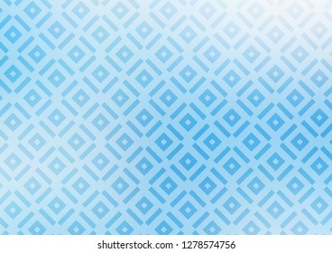 Light BLUE vector background with lines, rhombuses. Colorful lines, squares on abstract background with gradient. Pattern for business booklets, leaflets.