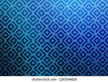 Light BLUE vector background with lines, rhombuses. Colorful decorative design in simple style with lines, rhombuses. Pattern for ads, posters, banners.