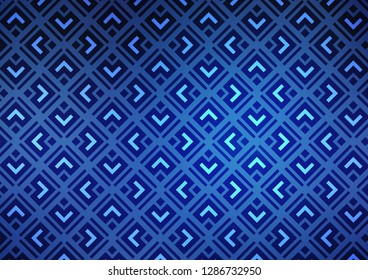 Light BLUE vector background with lines, rhombuses. Shining colorful illustration with lines, rectangles. Pattern for business booklets, leaflets.
