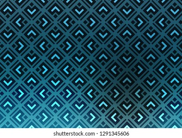 Light BLUE vector background with lines, rhombuses. Glitter abstract illustration with colorful lines, rhombuses. Pattern for ads, posters, banners.