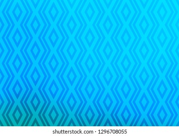 Light BLUE vector background with lines, rhombuses. Shining colorful illustration with lines, rectangles. Pattern for websites, landing pages.