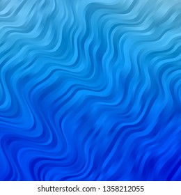 Light BLUE vector background with lines. Colorful illustration in abstract style with bent lines. Pattern for commercials, ads.