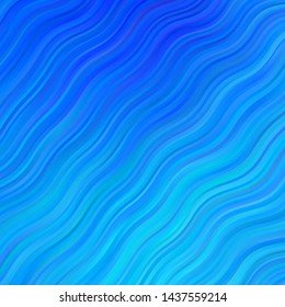 Light BLUE vector background with lines. Colorful illustration in abstract style with bent lines. Pattern for ads, commercials.