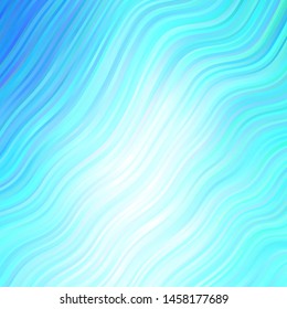 Light BLUE vector background with lines. Bright sample with colorful bent lines, shapes. Pattern for ads, commercials.