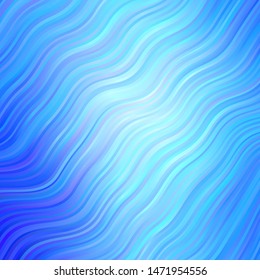 Light BLUE vector background with lines. Abstract illustration with bandy gradient lines. Pattern for booklets, leaflets.