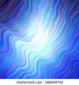 Light BLUE vector background with lines. Colorful abstract illustration with gradient curves. Pattern for ads, commercials.