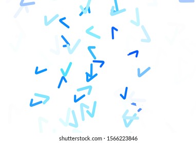 Light BLUE vector background with lines. A circumflex abstract illustration with gradient. New composition for your brand book.