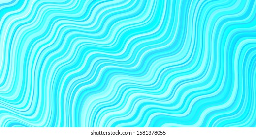 Light BLUE vector background with lines. Modern gradient abstract illustration with bandy lines. Colorful wave pattern for your design.