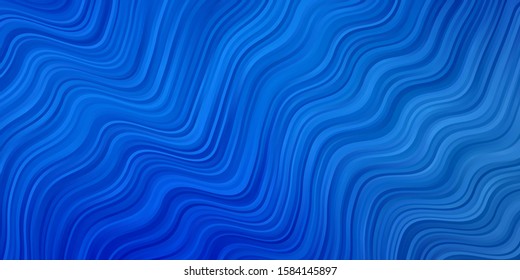 Light BLUE vector background with lines. Illustration in abstract style with gradient curved.  Smart design for your promotions.
