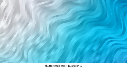 Light BLUE vector background with lines. Bright illustration with gradient circular arcs. Pattern for business booklets, leaflets