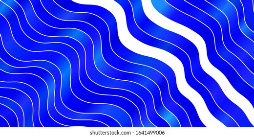 Light BLUE vector background with lines. Brand new colorful illustration with bent lines. Design for your business promotion.