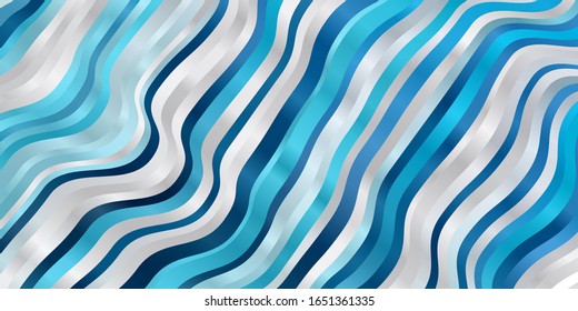 Light BLUE vector background with lines. Bright illustration with gradient circular arcs. Pattern for business booklets, leaflets