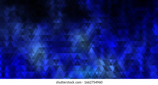 Fondo vectorial AZUL claro con líneas, triángulos. Ilustración colorida con triángulos de estilo sencillo. Plantilla para fondos de pantalla.