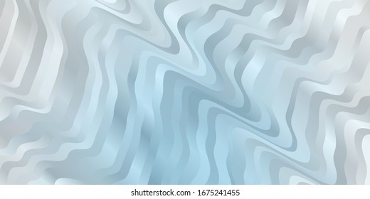 Heller BLAU-Vektorillustration-Hintergrund mit Linien. Helle Probe mit bunten, gebogenen Linien, Formen. Vorlage für Mobiltelefone.