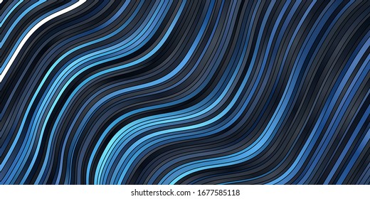 Light BLUE vector background with lines. Illustration in halftone style with gradient curves. Pattern for websites, landing pages.