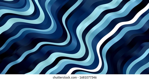 Light BLUE vector background with lines. Colorful illustration with curved lines. Smart design for your promotions.