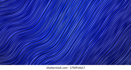 Light BLUE vector background with lines. Abstract illustration with gradient bows. Pattern for busines booklets, leaflets