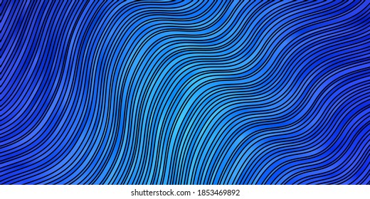 Light BLUE vector background with lines. Colorful illustration in circular style with lines. Pattern for websites, landing pages.