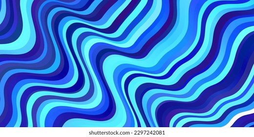 Light BLUE vector background with lines. Illustration in halftone style with gradient curves. Pattern for websites, landing pages.