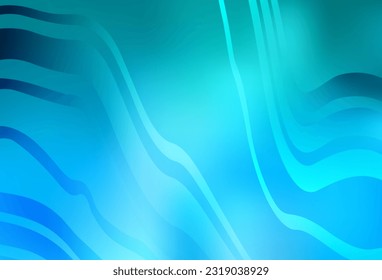 Light BLUE vector background with lines. A shining illustration, which consists of curved lines. Elegant pattern for a brand book.