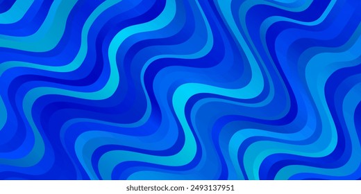 Light BLUE vector background with lines. Colorful illustration in circular style with lines. Template for your UI design.