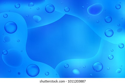 Light BLUE vector background with liquid shapes.