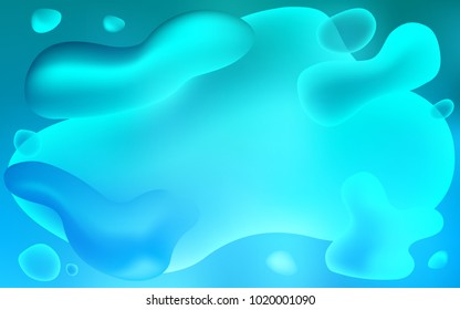 Light BLUE vector background with liquid shapes. Shining crooked illustration in memphis style. New composition for your brand book.