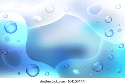 Light BLUE vector background with liquid shapes. Geometric illustration in memphis style with gradient.  New composition for your brand book.