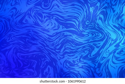 Light BLUE vector background with liquid shapes. Modern gradient abstract illustration with bandy lines. Brand-new design for your ads, poster, banner.