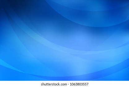Light BLUE vector background with liquid shapes. Shining illustration, which consist of blurred lines, circles. The elegant pattern for brand book.