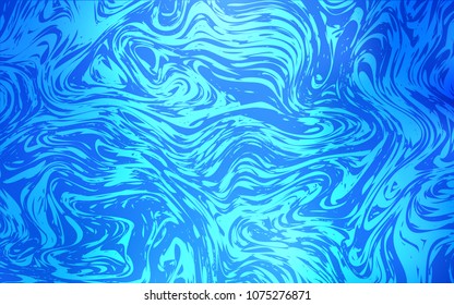 Light BLUE vector background with liquid shapes. Modern gradient abstract illustration with bandy lines. New composition for your brand book.