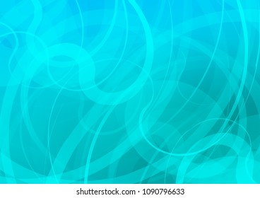 Light BLUE vector background with liquid shapes. Blurred geometric sample with gradient bubbles.  A completely new template for your business design.