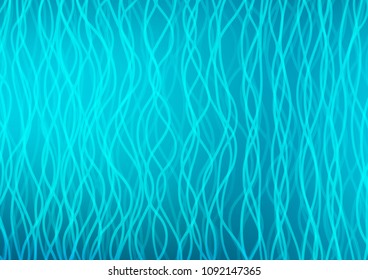 Light BLUE vector background with liquid shapes. Glitter abstract illustration with wry lines. A new texture for your  ad, booklets, leaflets.