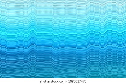 Light BLUE vector background with liquid shapes. Glitter abstract illustration with wry lines. Textured wave pattern for backgrounds.