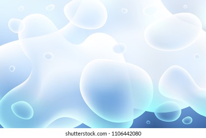 Light BLUE vector background with liquid shapes. Colorful abstract illustration with gradient lines. Memphis design for your web site.