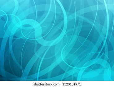 Light BLUE vector background with liquid shapes. Shining illustration, which consist of blurred lines, circles. A new texture for your  ad, booklets, leaflets.