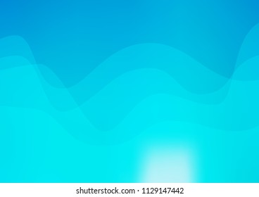 Light BLUE vector background with liquid shapes. Modern gradient abstract illustration with bandy lines. The template for cell phone backgrounds.