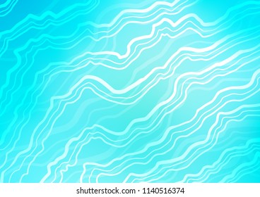 Light BLUE vector background with liquid shapes. Glitter abstract illustration with wry lines. Marble style for your business design.