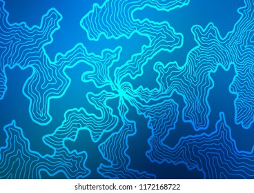 Light BLUE vector background with liquid shapes. Creative illustration in halftone marble style with gradient. A completely new template for your business design.