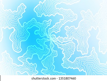 Light BLUE vector background with liquid shapes. A vague circumflex abstract illustration with gradient. New composition for your brand book.