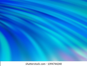 Light BLUE vector background with liquid shapes. Shining illustration, which consist of blurred lines, circles. The template for cell phone backgrounds.